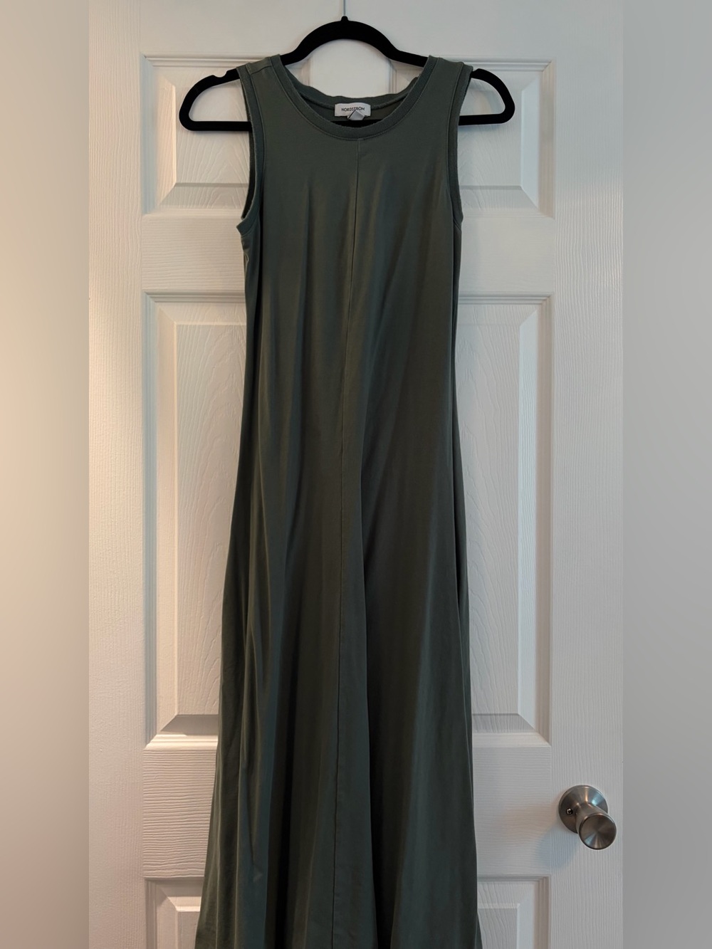 Nordstrom Olive Green Sleeveless Maxi Dress